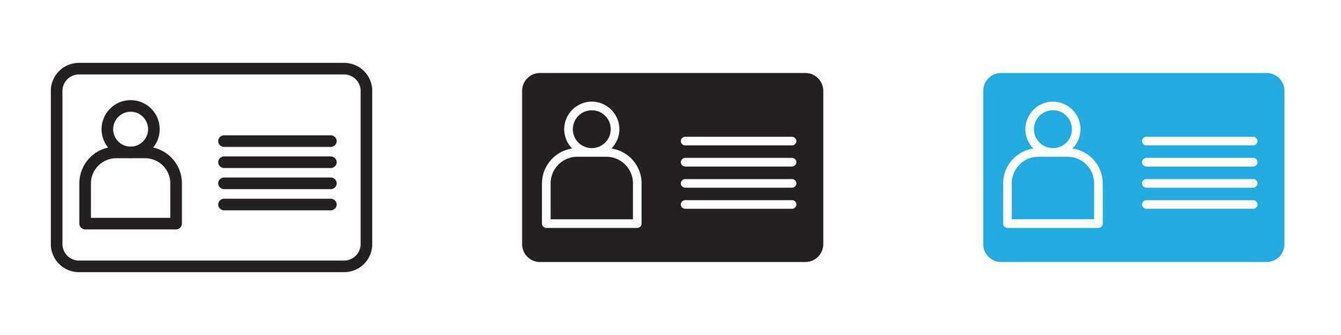 Id card icon illustration vector