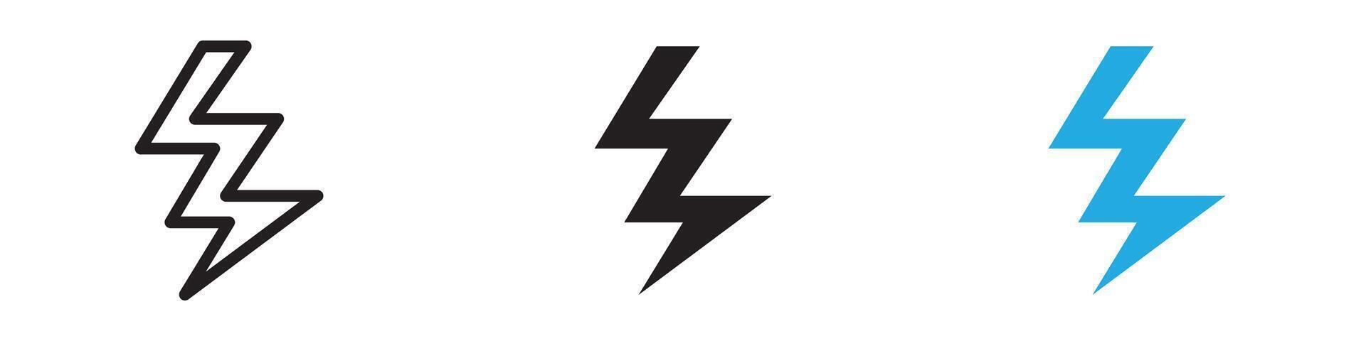 Lightning icon illustration vector