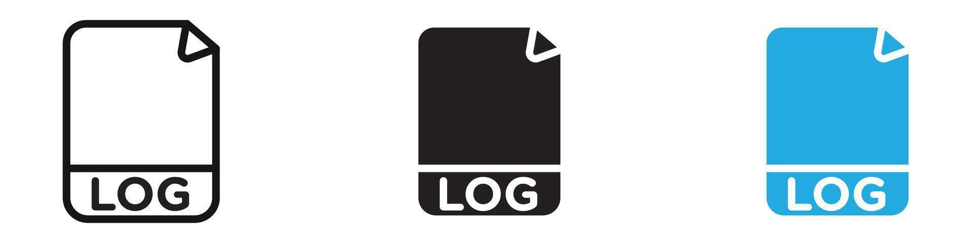 log file icon vector