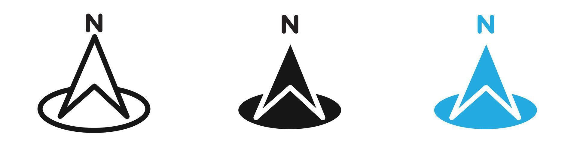 North icon illustration vector
