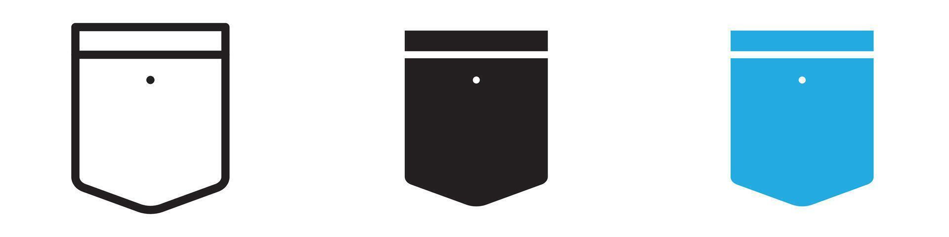 Pocket icon illustration vector
