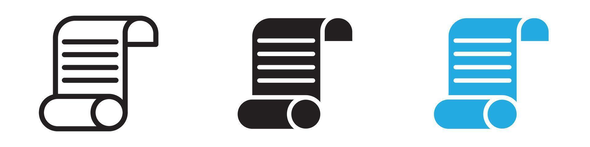 Scroll paper icon vector