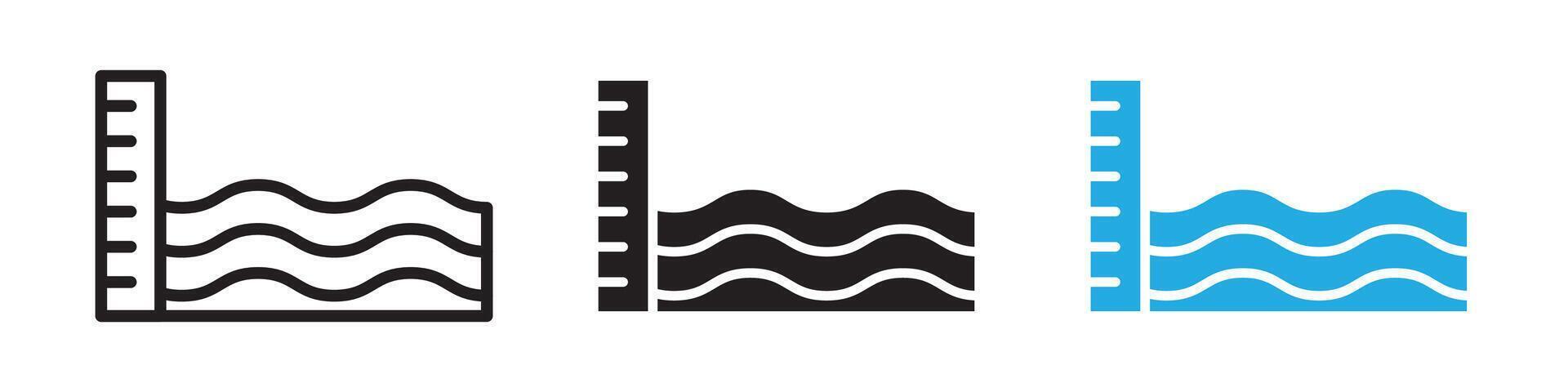 sea level icon vector