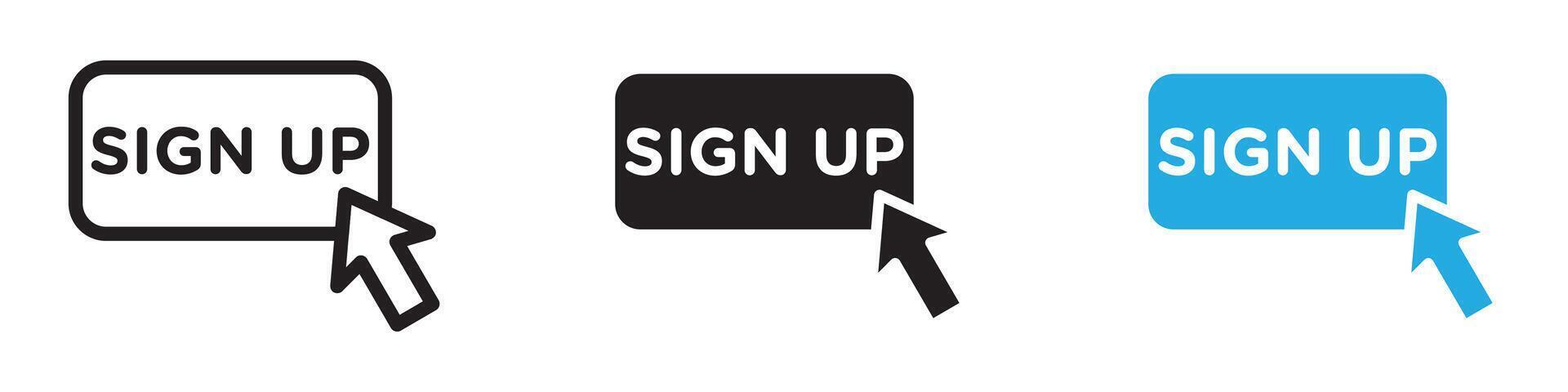 Signup icon illustration vector