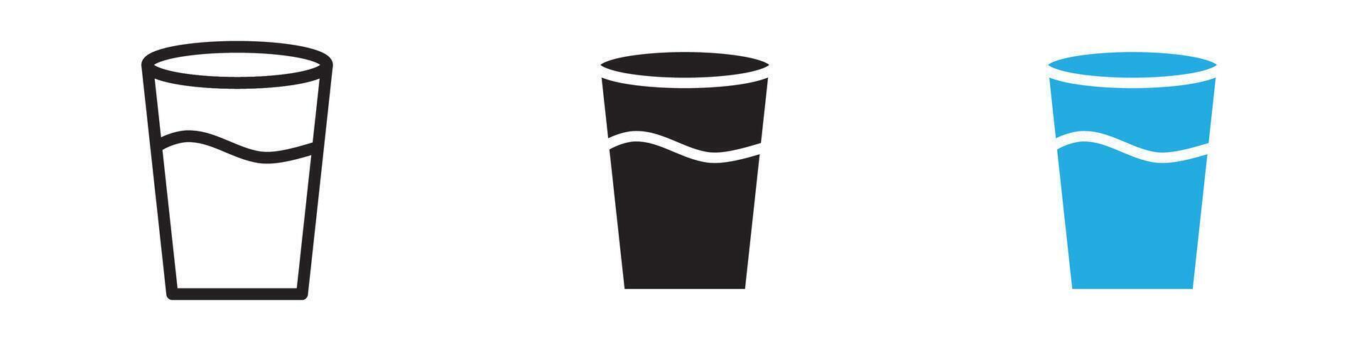 Water glass icon illustration vector