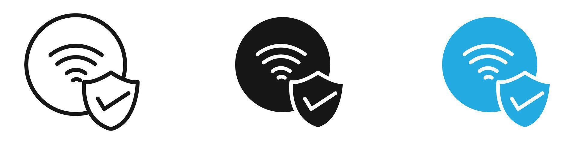 Wifi security icon illustration vector