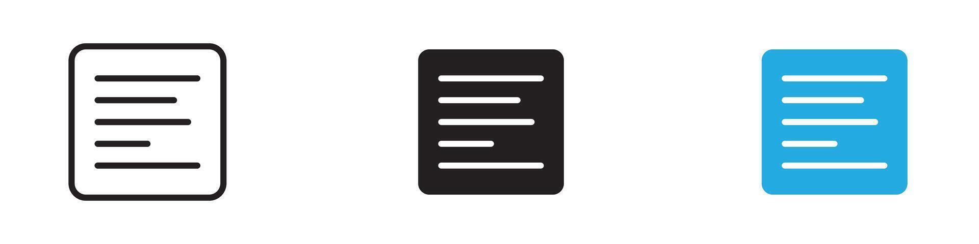 Align left icon thin line illustration vector