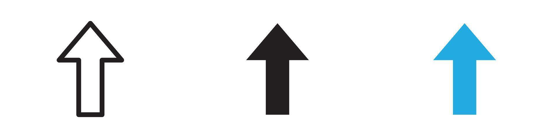 Arrow up icon thin line illustration vector