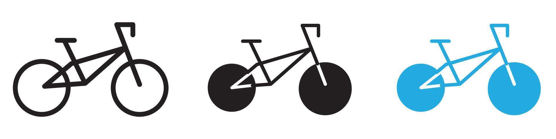 Bicycle icon thin line illustration vector