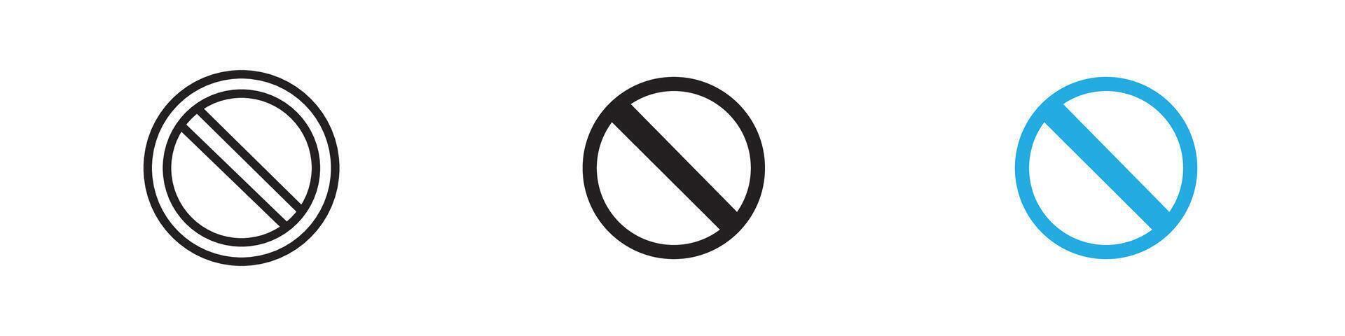 Blocked icon thin line illustration vector
