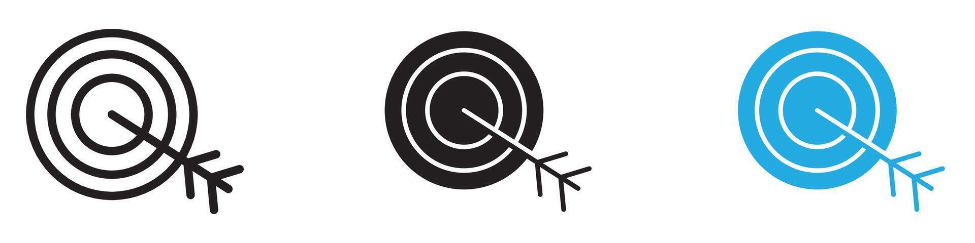 Bullseye icon thin line illustration vector