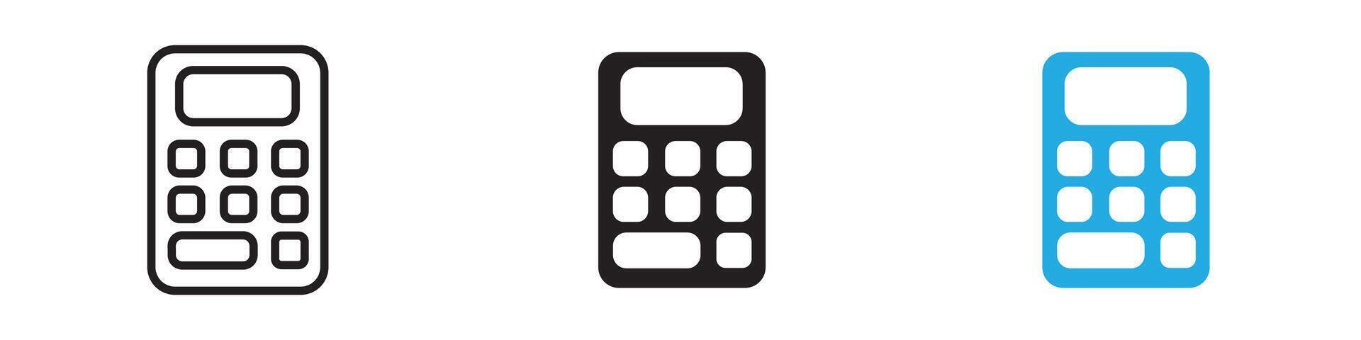 Calculator icon thin line illustration vector