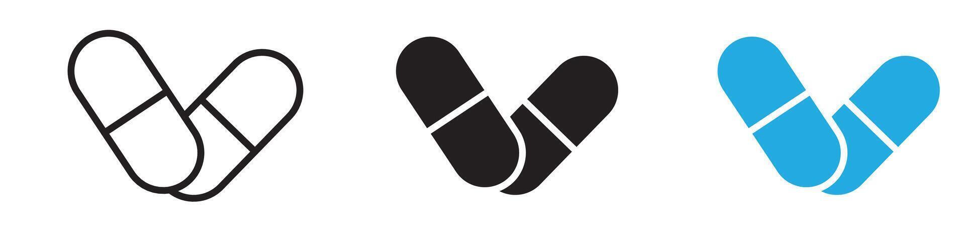 Capsule icon thin line illustration vector