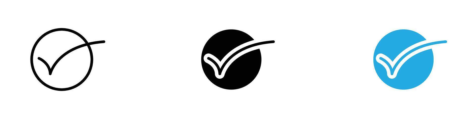 Check icon thin line illustration vector