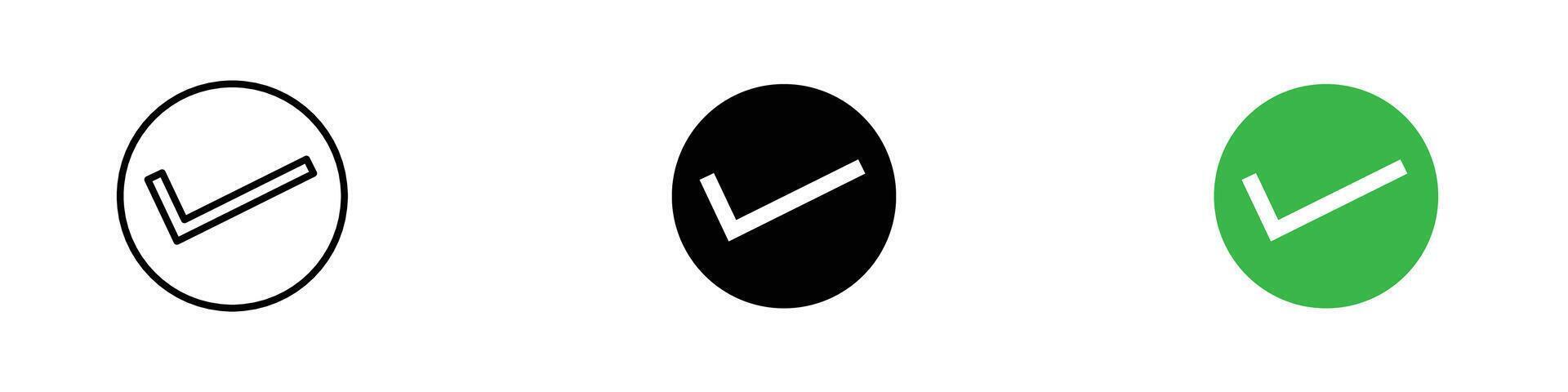 Checkbox icon thin line illustration vector