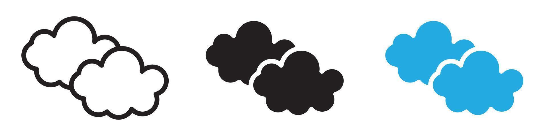 Cloud icon thin line illustration vector