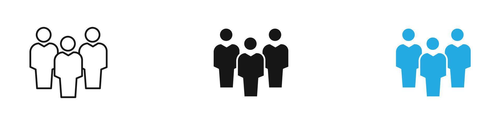 Community icon thin line illustration vector