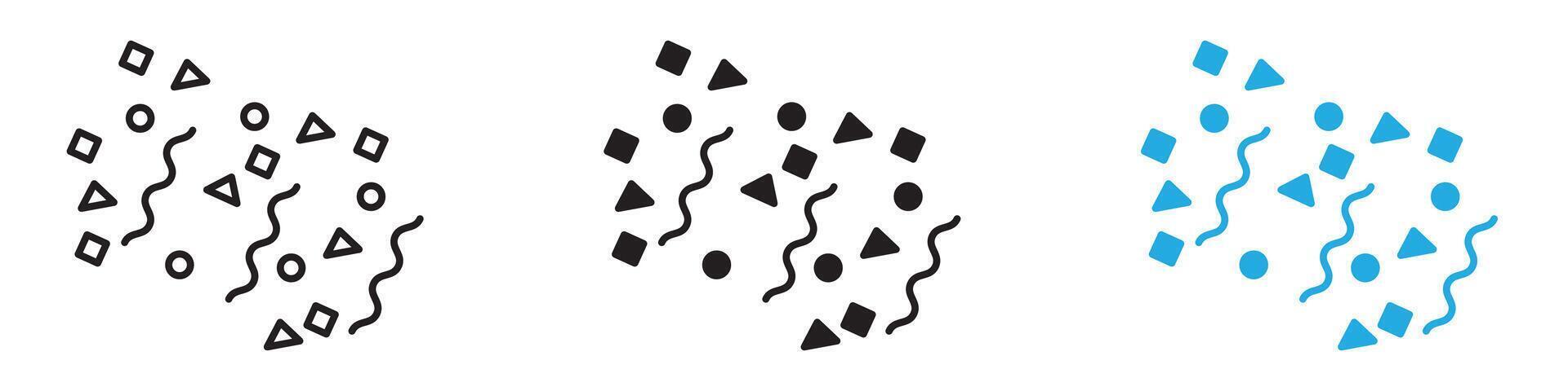 Confetti icon thin line illustration vector