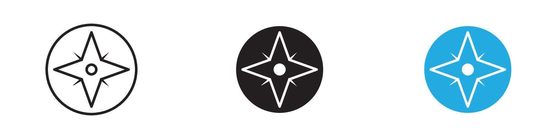 Compass Icon thin line illustration vector