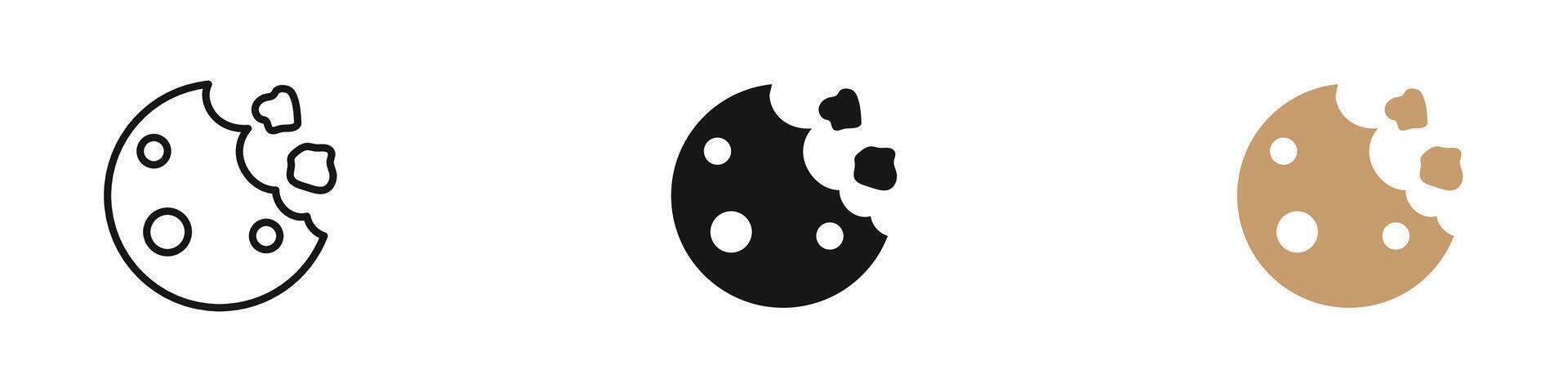 Cookie icon thin line illustration vector