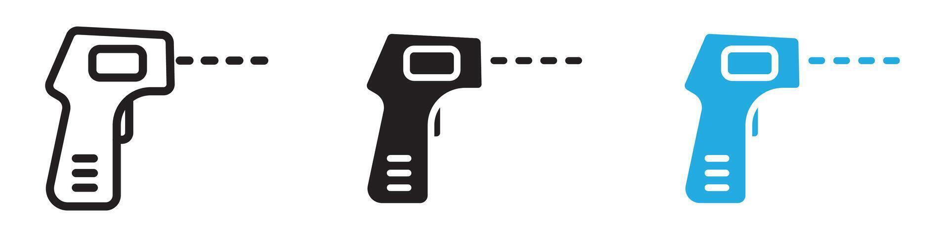 Digital thermometer icon thin line illustration vector