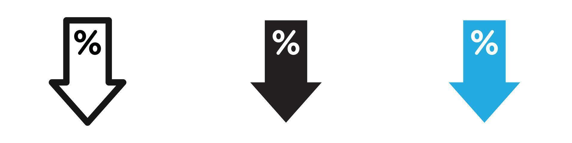 Discount icon thin line illustration vector