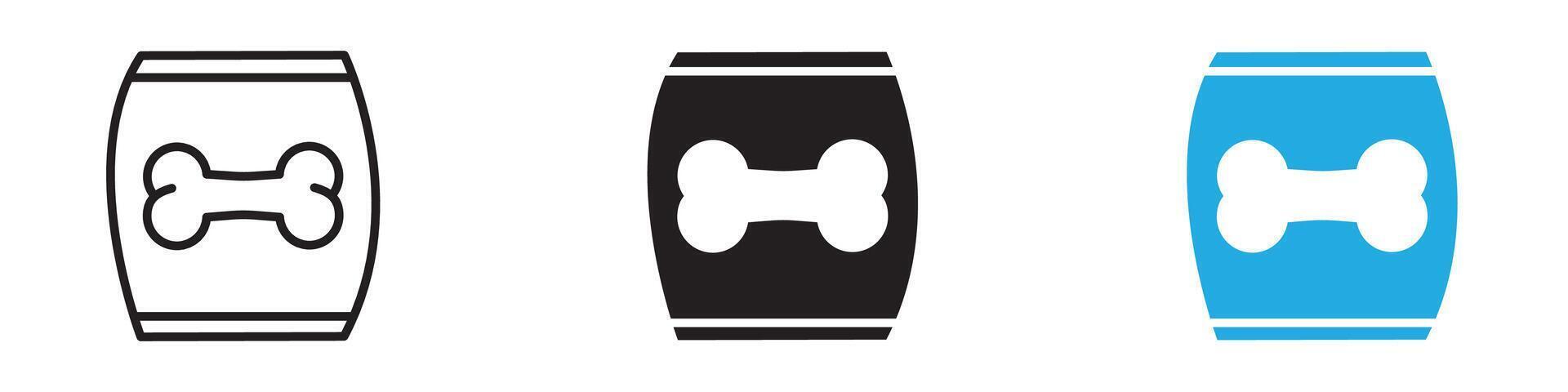 Dog food icon thin line illustration vector