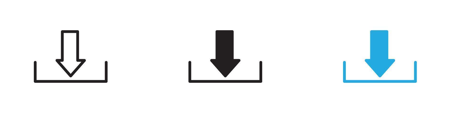 Download icon thin line illustration vector