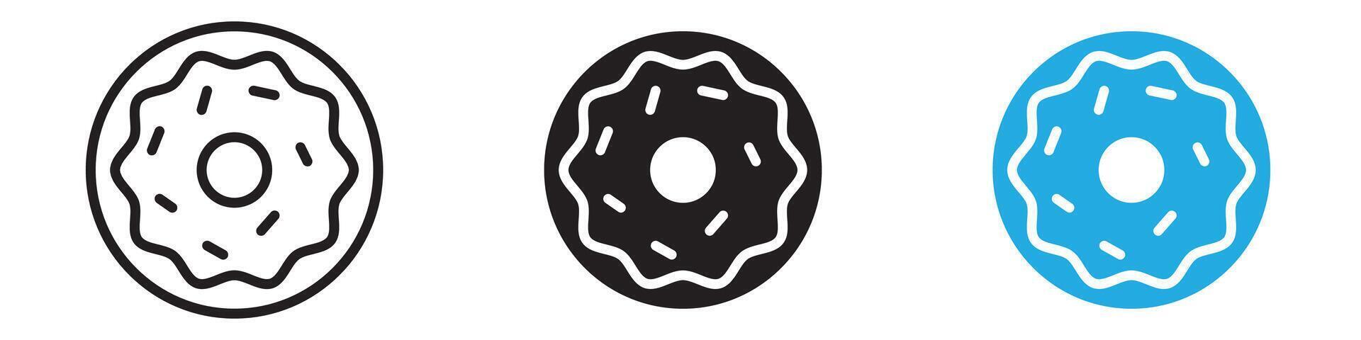 Doughnut icon thin line illustration vector