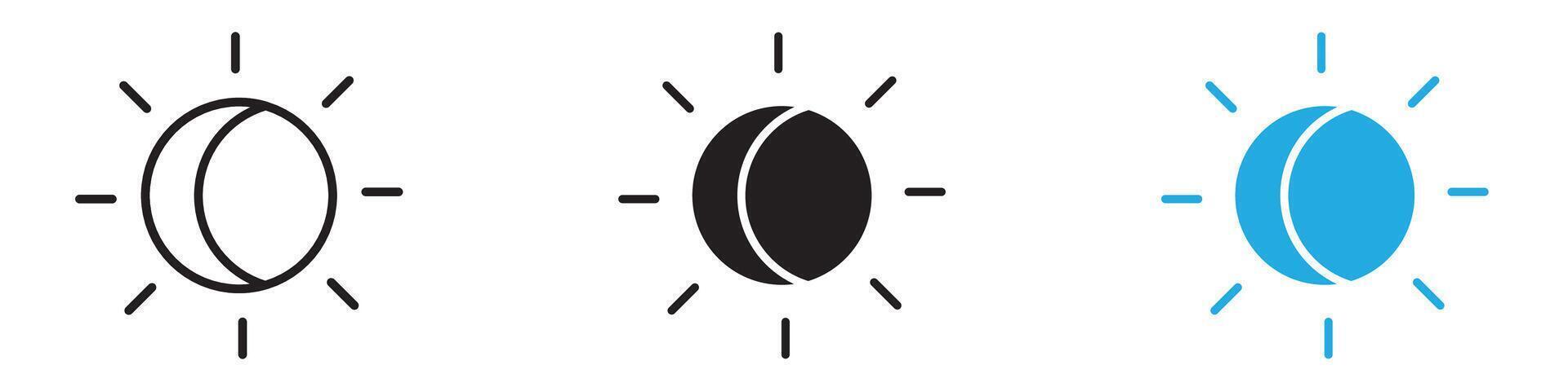 Eclipse icon thin line illustration vector