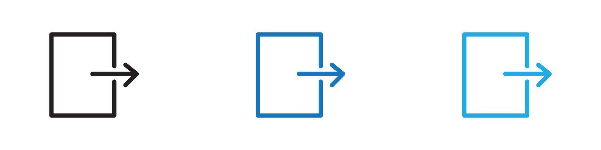 Exit icon thin line illustration vector