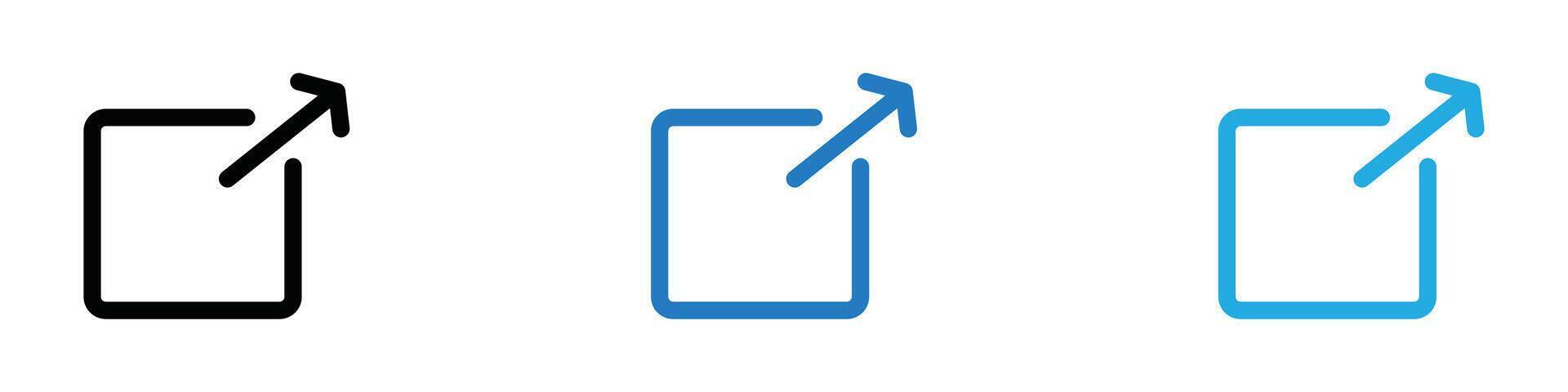 External link icon thin line illustration vector