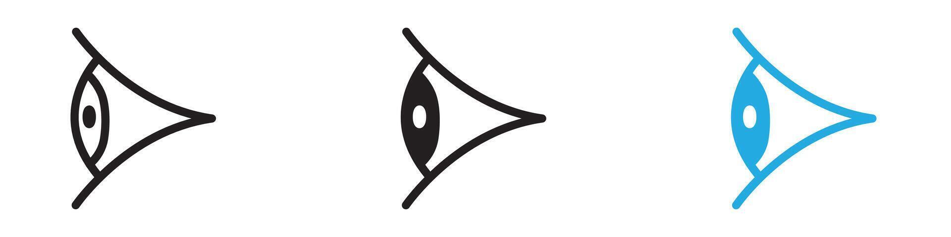 Eye icon thin line illustration vector