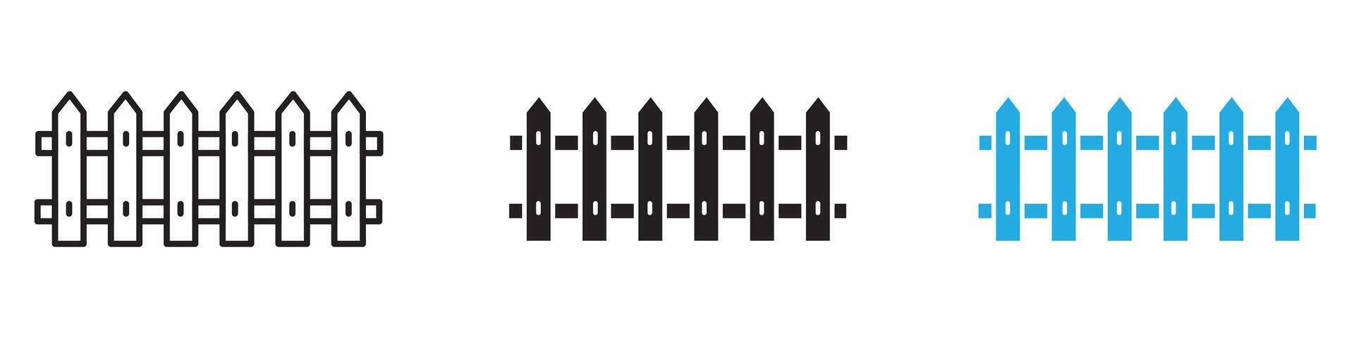 Fence icon thin line illustration vector