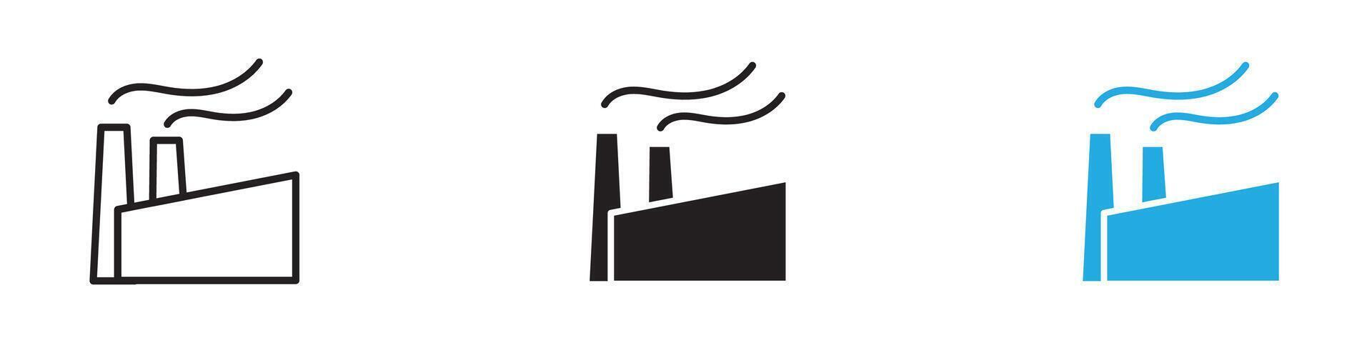 Factory icon thin line illustration vector