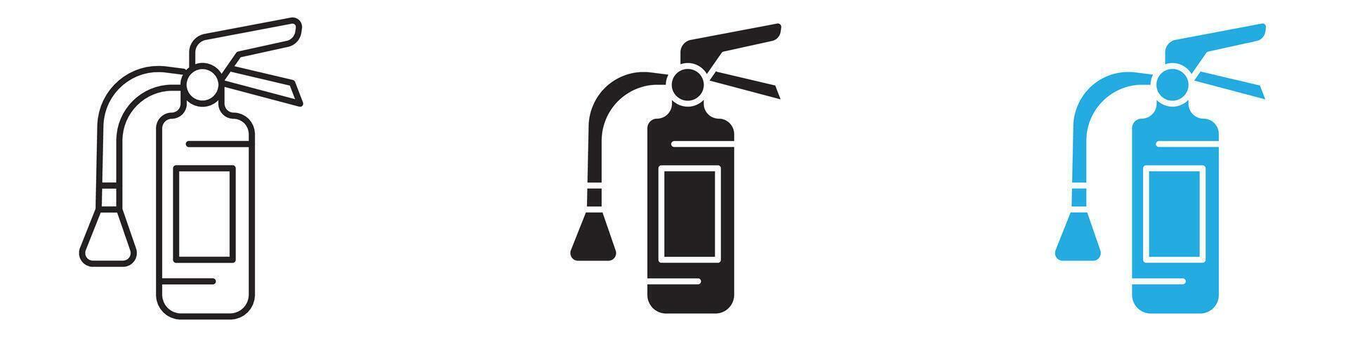 Fire extinguisher icon thin line illustration vector