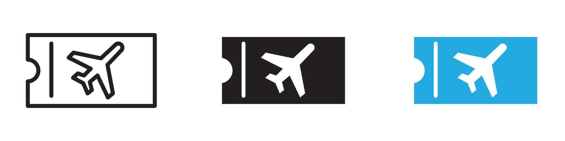 Flight tickets icon thin line illustration vector