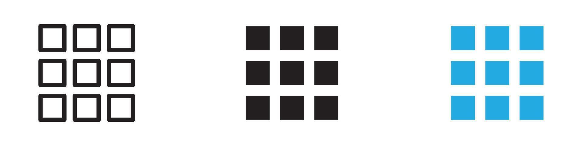 Grid view icon thin line illustration vector