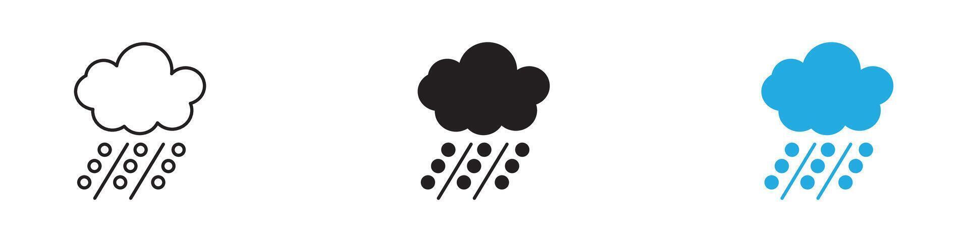 Hail icon thin line illustration vector