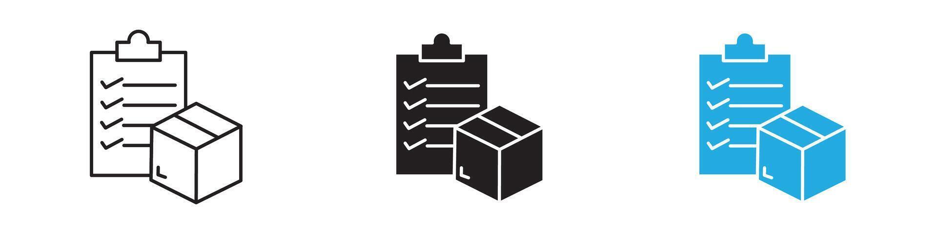 Inventory icon thin line illustration vector
