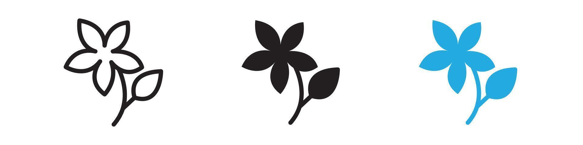 Jasmine icon thin line illustration vector