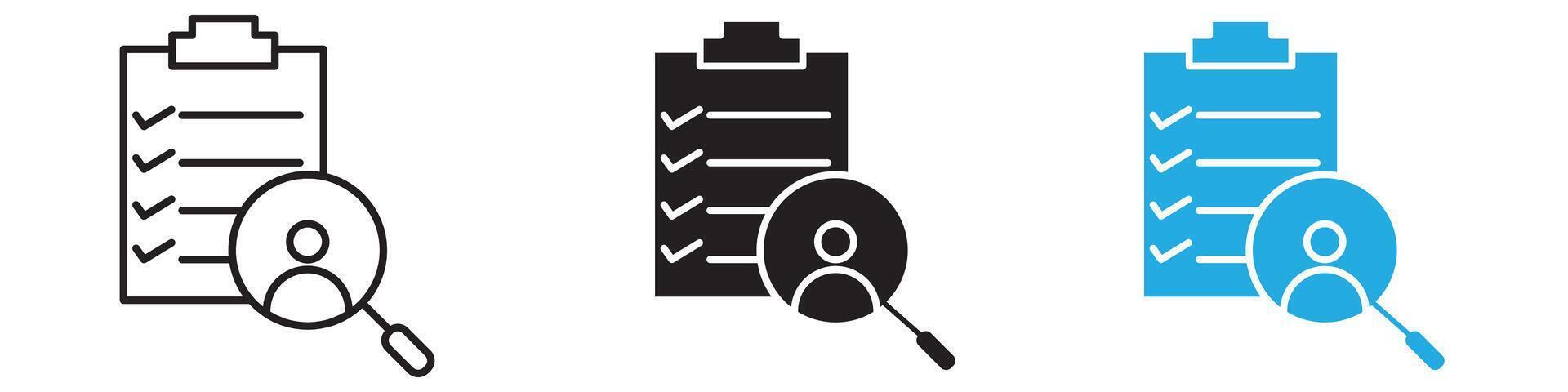 Job candidate icon thin line illustration vector