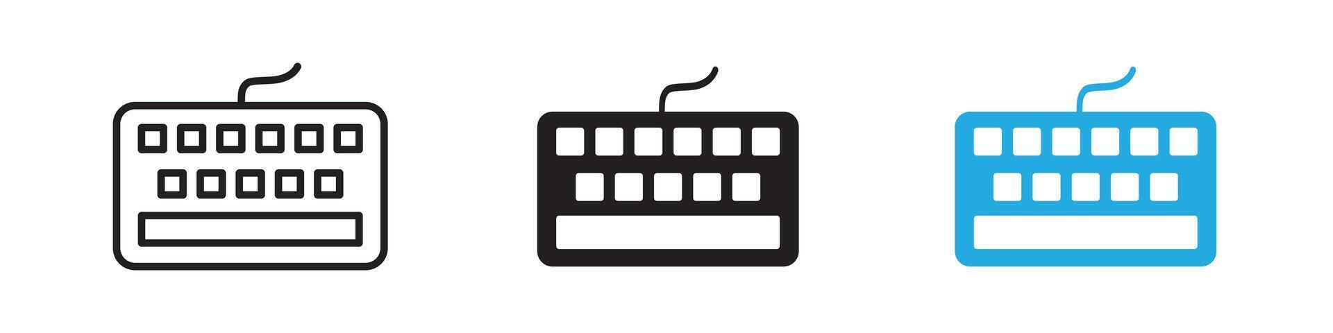 Keyboard icon thin line illustration vector