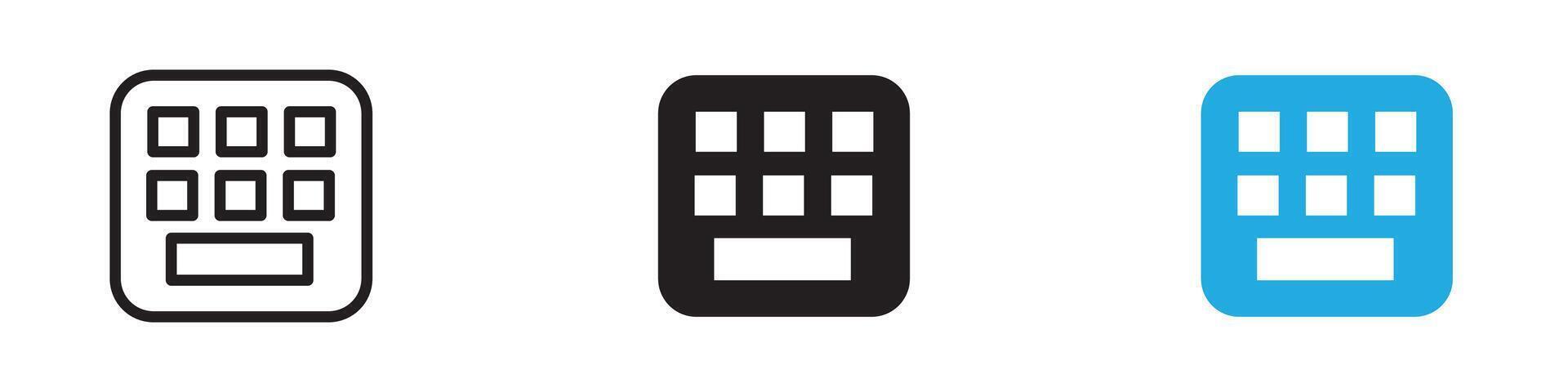 Keyboard icon thin line illustration vector