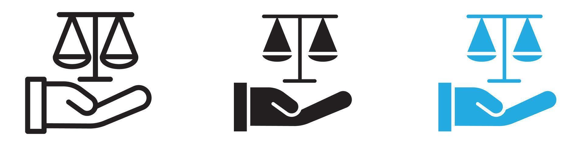 Law icon thin line illustration vector