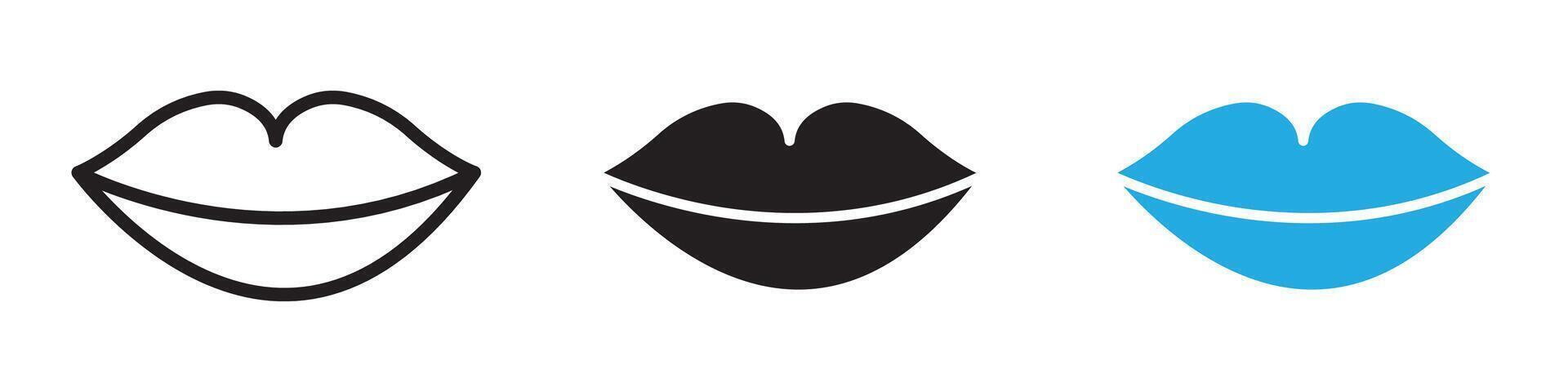 Lips icon thin line illustration vector