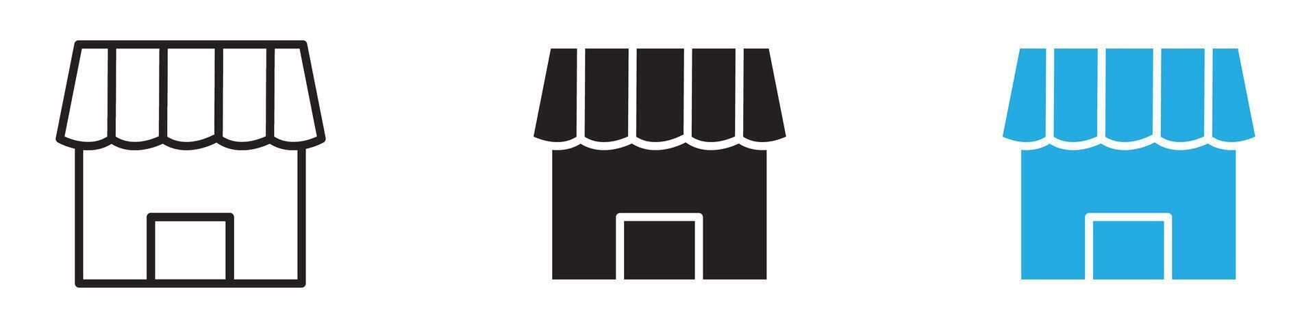 Local store icon thin line illustration vector