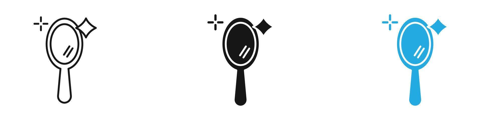Makeup mirror icon thin line illustration vector