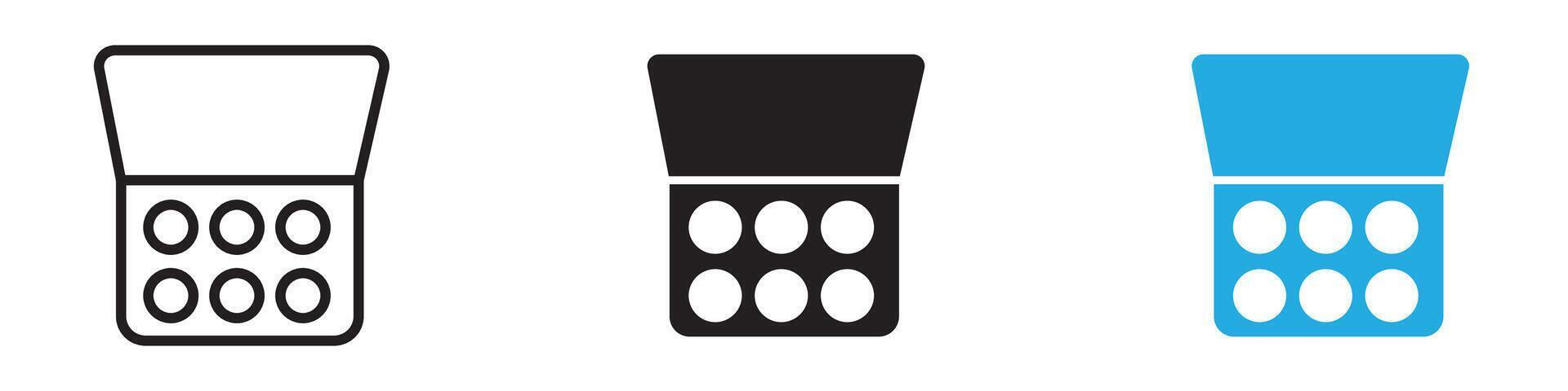 Makeup palette Icon thin line illustration vector