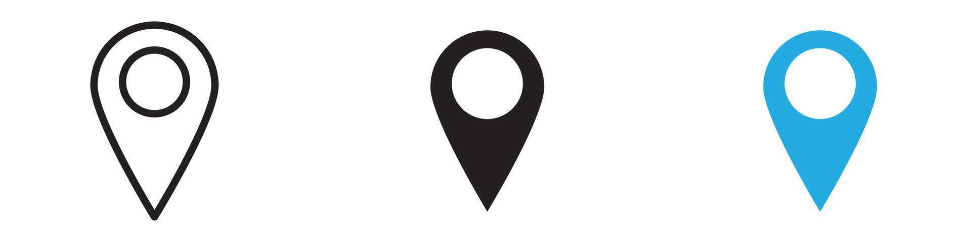 Map Marker icon thin line illustration vector